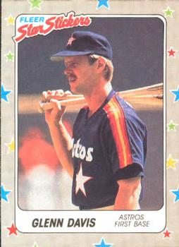 1988 Fleer Sticker Baseball Cards        086      Glenn Davis